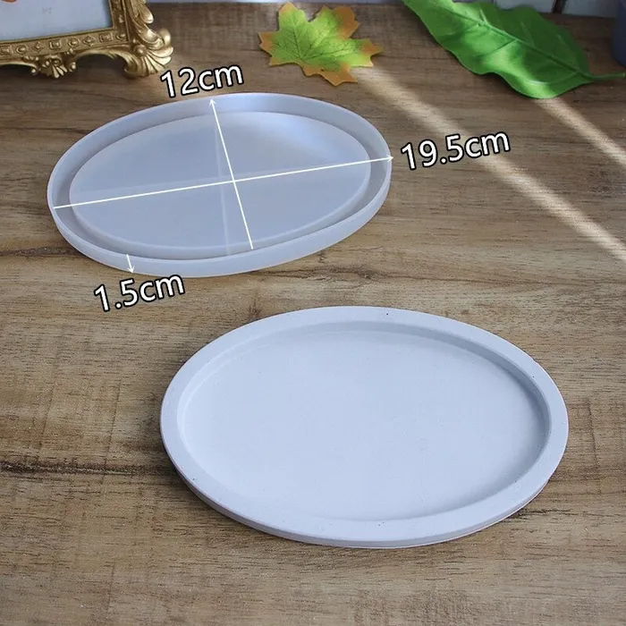 Necklaces Oval Tray Mold for Jesmonite Art Resinarthub