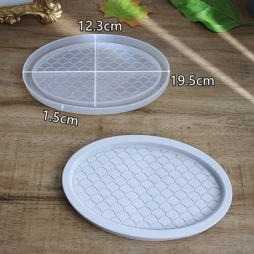 Necklaces Oval Tray Mold for Jesmonite Art Resinarthub
