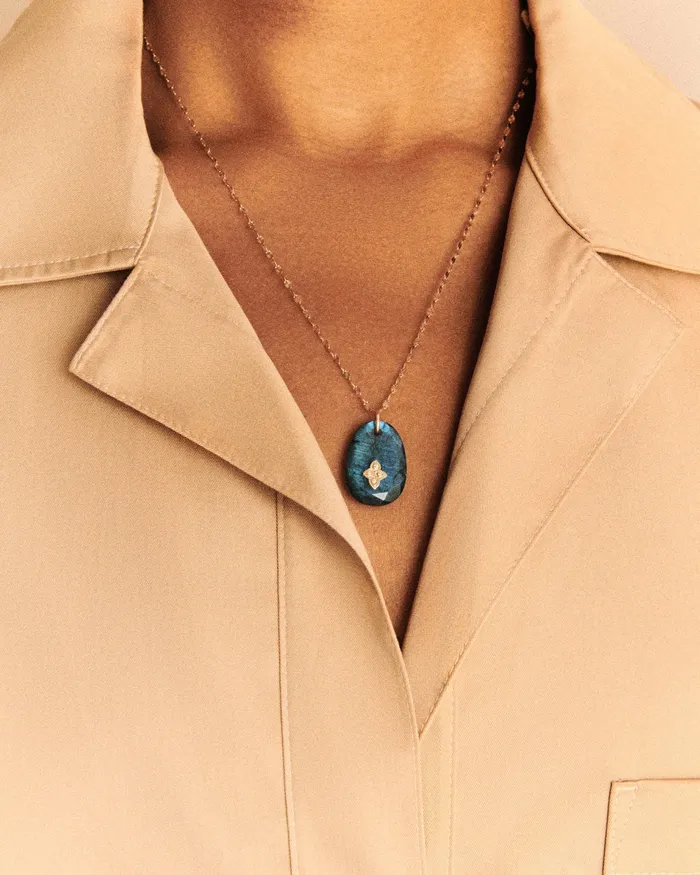 Necklaces Pascale Monvoisin Necklace GAA N1 LABRADORITE
