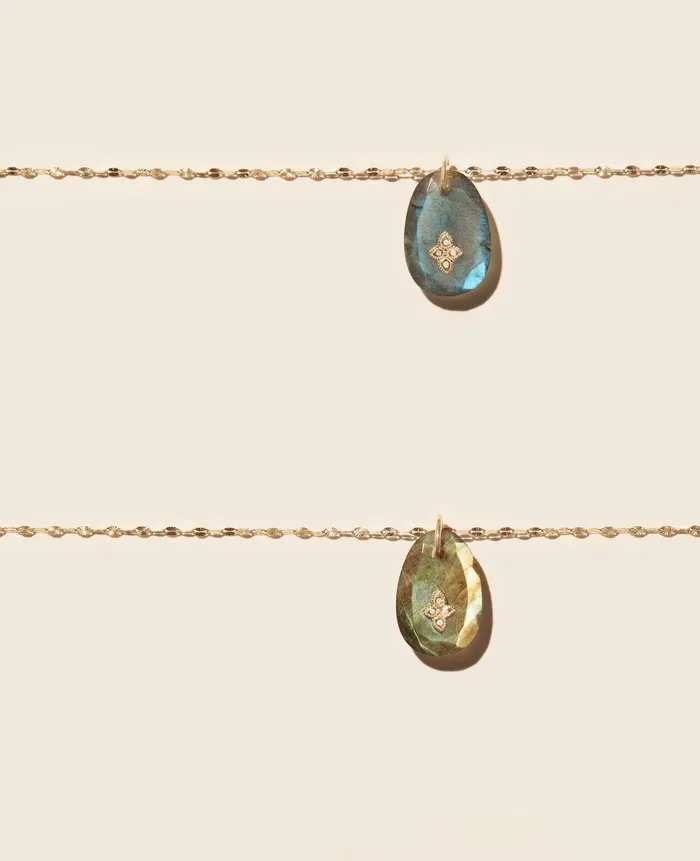 Necklaces Pascale Monvoisin Necklace GAA N1 LABRADORITE