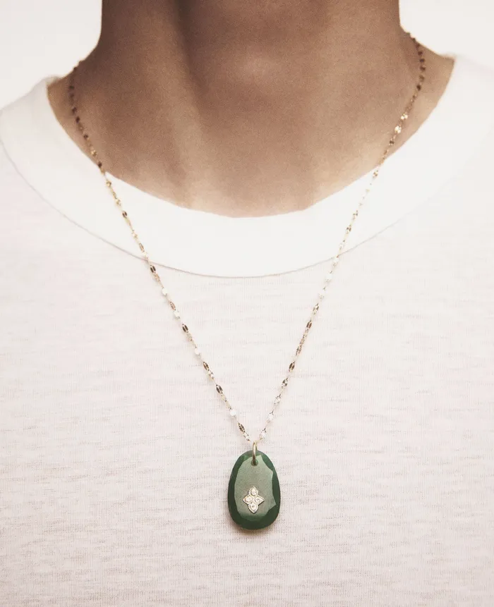 Necklaces Pascale Monvoisin Necklace GAA N1 LABRADORITE