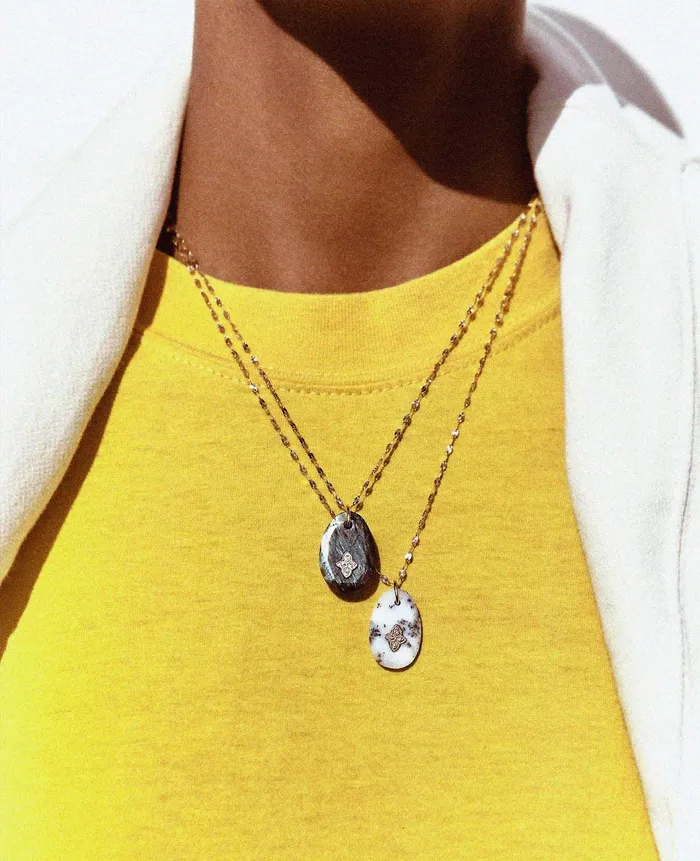 Necklaces Pascale Monvoisin Necklace GAA N1 LABRADORITE