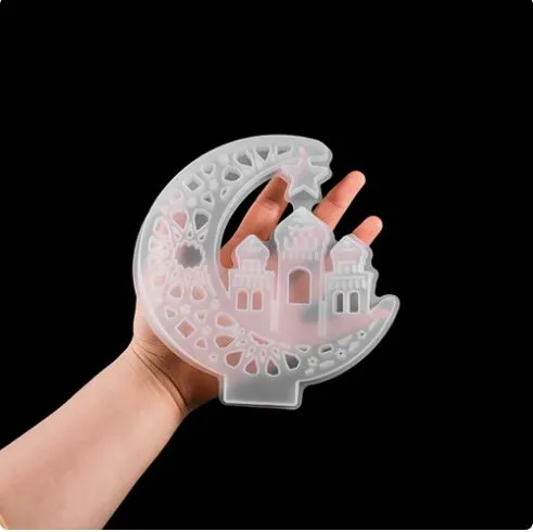 Necklaces Resin Art Hub MoonMahal Shaped Silicone Mold for Resin art