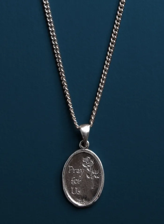 Necklaces St Jude Sterling Silver Medal Necklace for Men WE ARE ALL SMITH