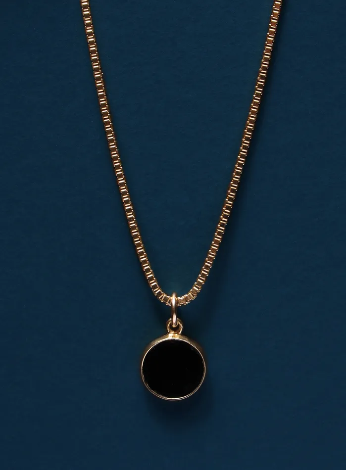 Necklaces WE ARE ALL SMITH Mens Jewelry Clothing Black Onyx Gemstone Necklace