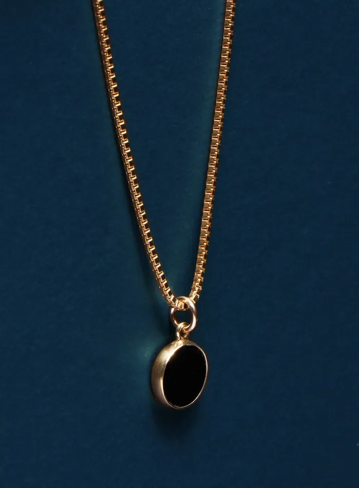 Necklaces WE ARE ALL SMITH Mens Jewelry Clothing Black Onyx Gemstone Necklace