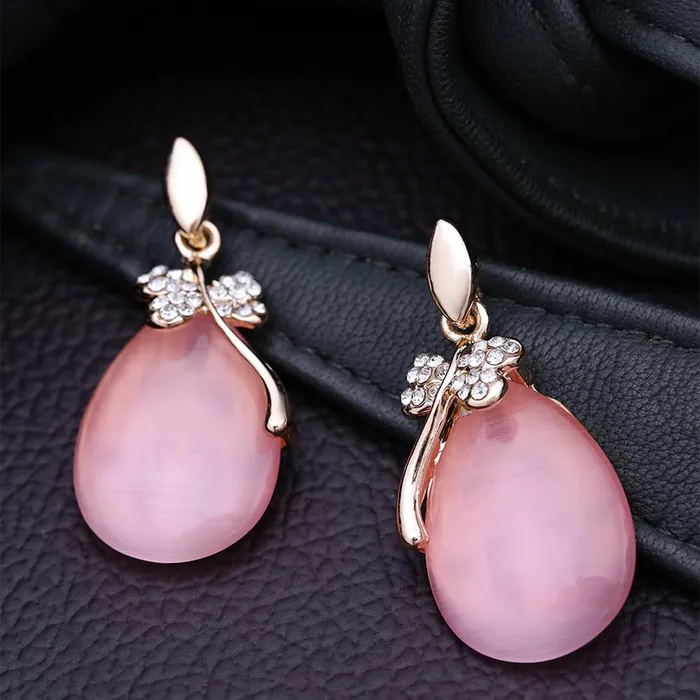 Necklaces Yellow Chimes Earrings for Women 2 Pair Combo of Floral Designed Opal and Pearl Drop Earrings Birthday Gift for Girls and Women Anniversary Gift for Wife Yellow Chimes