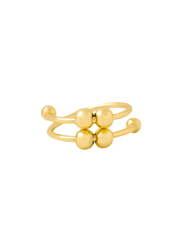 Necklaces Yellow Chimes Gold Plated Beads Ring Adjustable Womens Statement Ring Size 7 Gold Birthday Gift