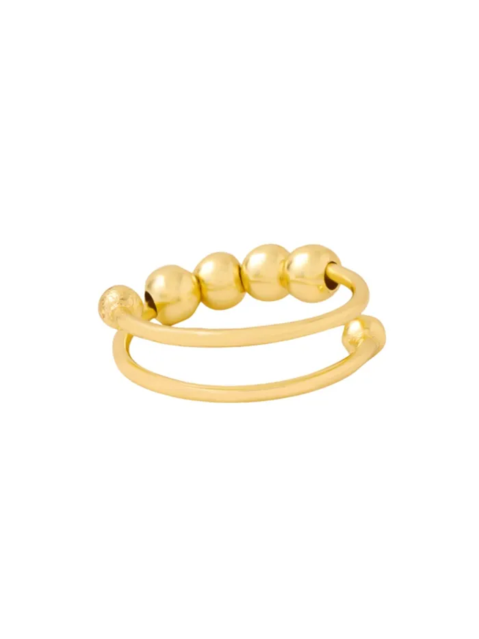 Necklaces Yellow Chimes Gold Plated Beads Ring Adjustable Womens Statement Ring Size 7 Gold Birthday Gift
