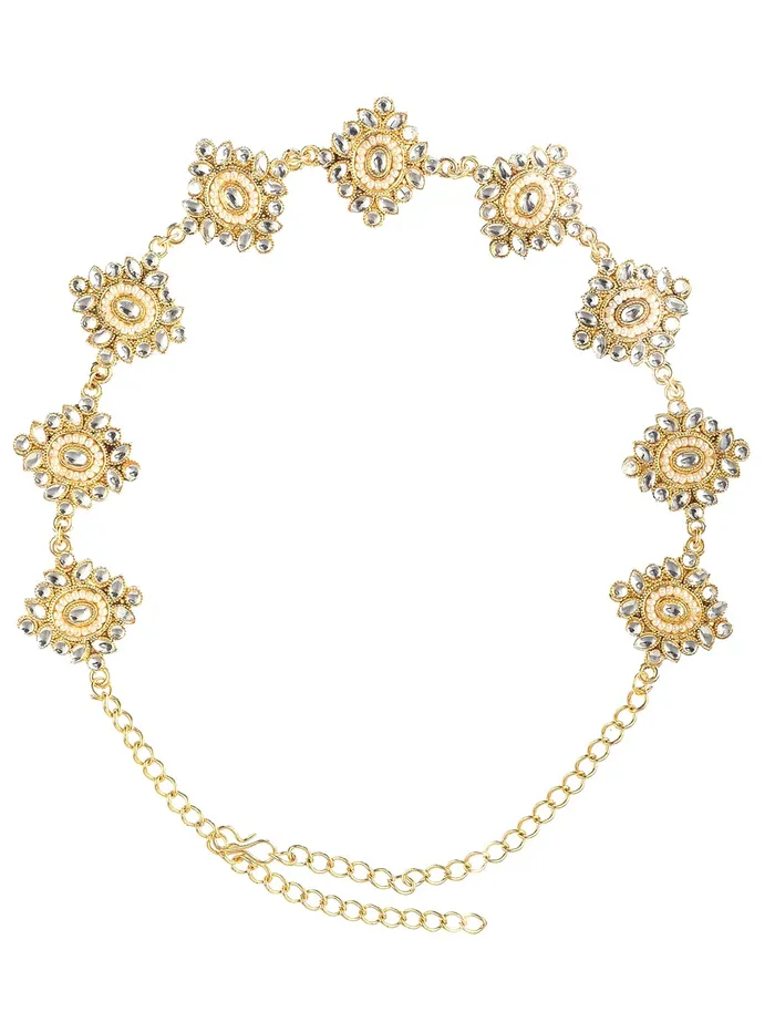 Necklaces Yellow Chimes Head Chain for Women Traditional Headband Gold Plated Kundan Studded Hairband Matha patti Jewellery Necklace for women and Girls Yellow Chimes Necklaces Yellow Chimes Head Chain for Women Traditional Headband Gold Plated Kundan Studded Hairband Matha patti Jewellery Necklace for women and Girls Yellow Chimes