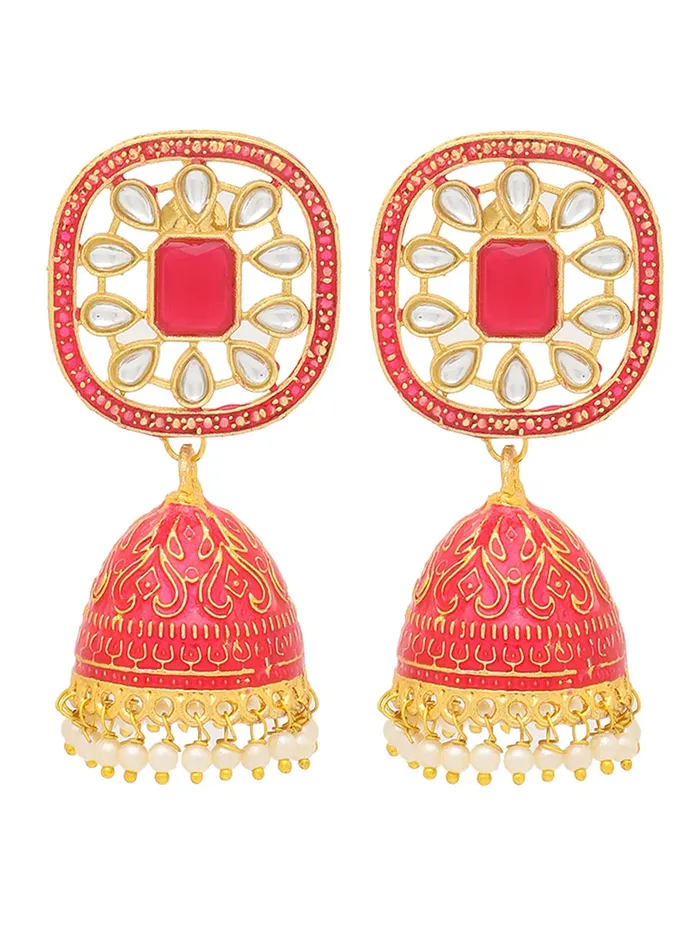 Necklaces Yellow Chimes Jhumka Earrings for Women Pink Meenakari Jhumka Earrings Traditional Gold Plated Kundan JhumkaJhumki Earrings for Women and Girls Yellow Chimes Necklaces Yellow Chimes Jhumka Earrings for Women Pink Meenakari Jhumka Earrings Traditional Gold Plated Kundan JhumkaJhumki Earrings for Women and Girls Yellow Chimes