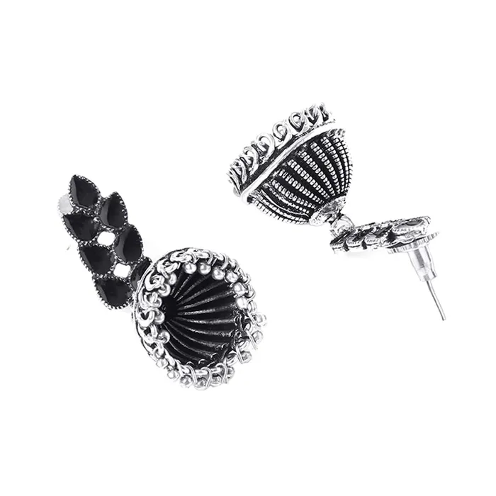 Necklaces Yellow Chimes Oxidised Earrings for Women Silver Oxidised Black Jhumka Earrings combo for Women and Girls Yellow Chimes