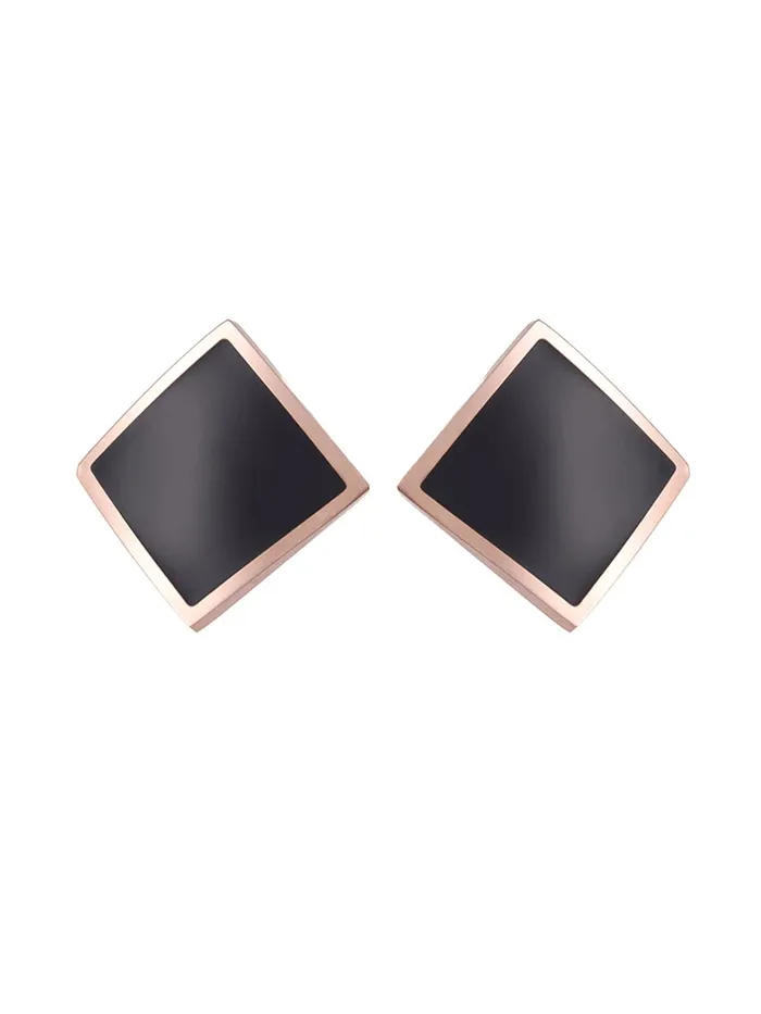 Necklaces Yellow Chimes Stud Earrings for Women Western Rose Gold Plated Stainless Steel Black Square Stud Earrings For Women and Girls Yellow Chimes Necklaces Yellow Chimes Stud Earrings for Women Western Rose Gold Plated Stainless Steel Black Square Stud Earrings For Women and Girls Yellow Chimes