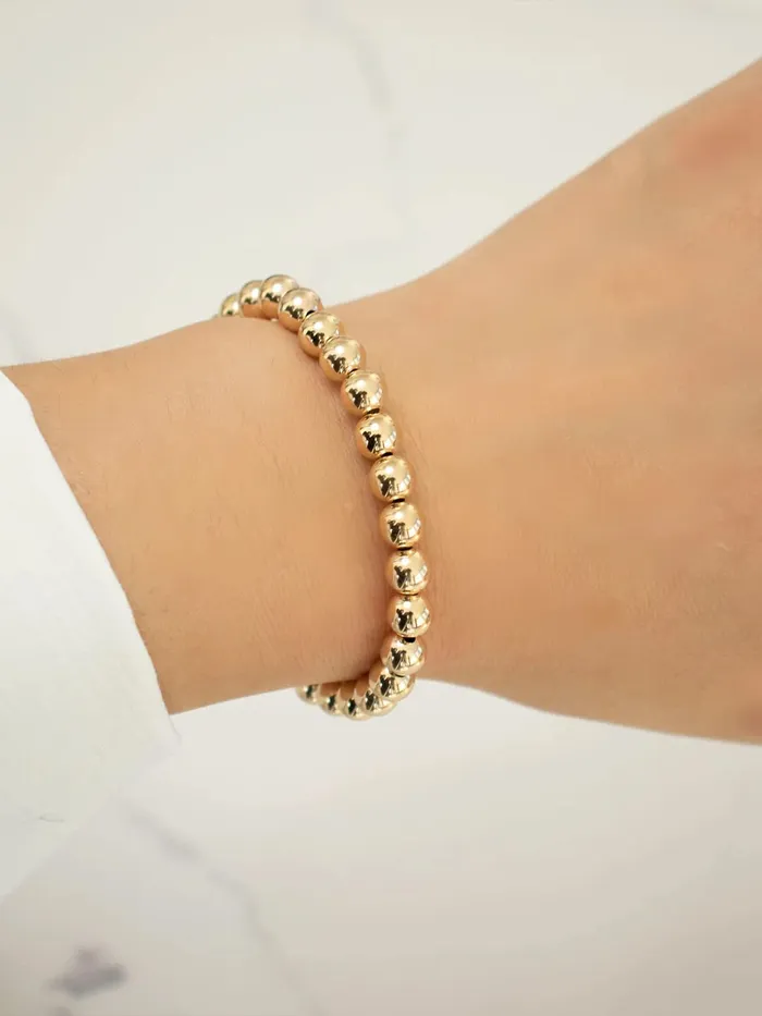 Necklaces Yellow Chimes Yellow Chimes Bracelet For Women Gold Tone Beads Studded Bracelet For Women and Girls