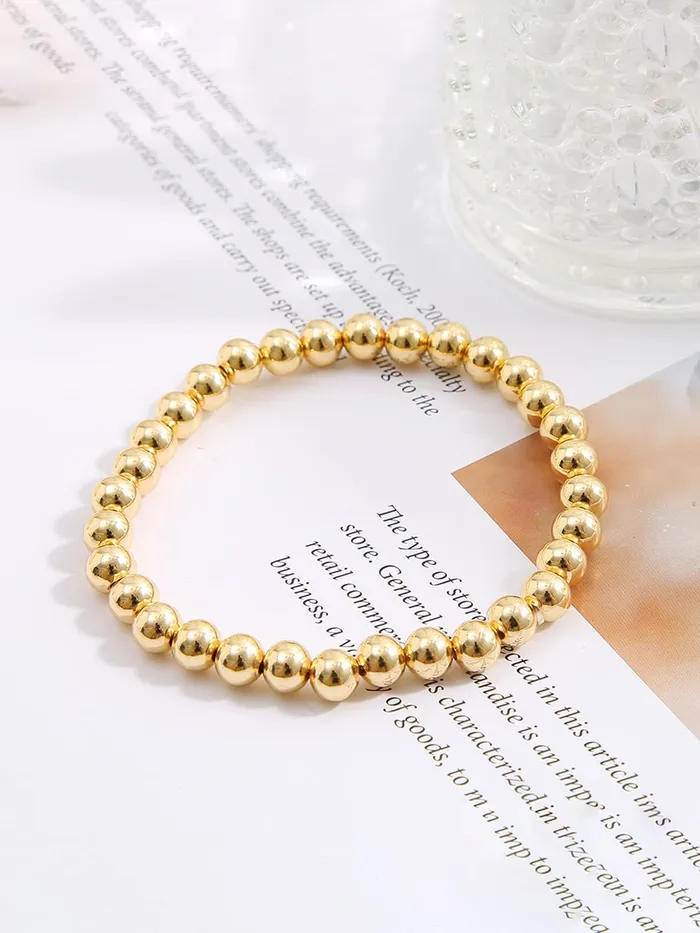 Necklaces Yellow Chimes Yellow Chimes Bracelet For Women Gold Tone Beads Studded Bracelet For Women and Girls
