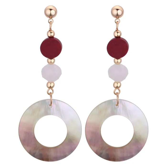 Necklaces Yellow Chimes Yellow Chimes Classic Circle Resin Dangle Earring for Women and Girls