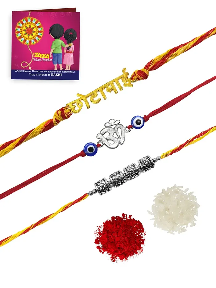 Necklaces Yellow Chimes Yellow Chimes Combo of 3 Pcs Handmade Dori Worked Gold Toned Chota Bhai Pyari Bhabhi and Celtic Design Bhaiya Bhabhi Rakhi with Roli Chawal Red Gold Medium YCTJRK08BAIBHIBCGL for Men Necklaces Yellow Chimes Yellow Chimes Combo of 3 Pcs Handmade Dori Worked Gold Toned Chota Bhai Pyari Bhabhi and Celtic Design Bhaiya Bhabhi Rakhi with Roli Chawal Red Gold Medium YCTJRK08BAIBHIBCGL for Men