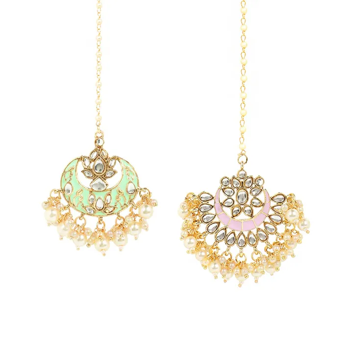Necklaces Yellow Chimes Yellow Chimes Combo of 3 PCs Traditional Gold Plated Kundan Studded Beads Design Ethnic Maang Tikka for Women and Girls Design 8 Necklaces Yellow Chimes Yellow Chimes Combo of 3 PCs Traditional Gold Plated Kundan Studded Beads Design Ethnic Maang Tikka for Women and Girls Design 8