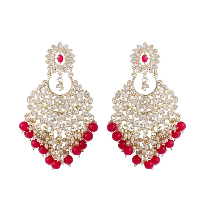 Necklaces Yellow Chimes Yellow Chimes Earrings for Women and Girls Kundans Chandbali Gold Plated Kundan Studded Red Beads Drop Earrings Birthday Gift for girls and women Anniversary Gift for Wife Necklaces Yellow Chimes Yellow Chimes Earrings for Women and Girls Kundans Chandbali Gold Plated Kundan Studded Red Beads Drop Earrings Birthday Gift for girls and women Anniversary Gift for Wife