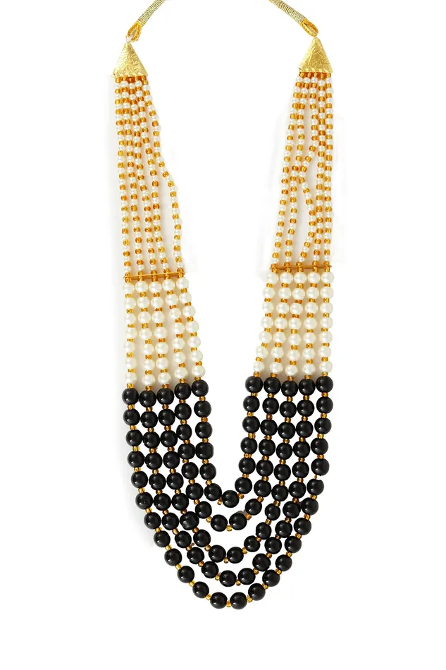 Necklaces Yellow Chimes Yellow Chimes Ethnic Fashion Gold Plated Handmade Beads Long Multilayer Pearl stylish Jewellery Necklace For Women Girls Black Necklaces Yellow Chimes Yellow Chimes Ethnic Fashion Gold Plated Handmade Beads Long Multilayer Pearl stylish Jewellery Necklace For Women Girls Black