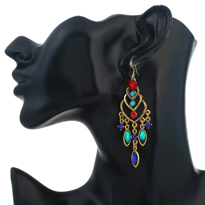 Necklaces Yellow Chimes Yellow Chimes Fashion Alloy Crystal Dangle Earring for Women Girls