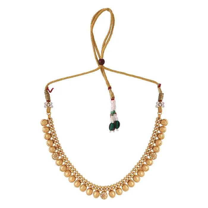 Necklaces Yellow Chimes Yellow Chimes Jewellery Set for Women and Girls Bridal Jewellery Set for Wedding Gold Plated Choker Necklace Set Birthday Gift for girls and women Anniversary Gift for Wife