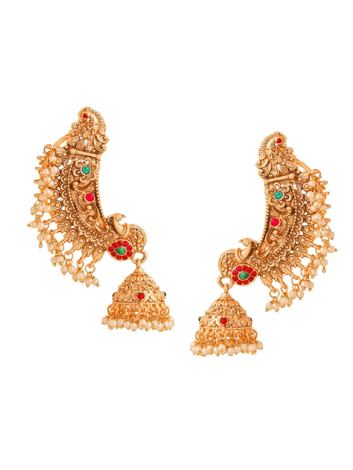Necklaces Yellow Chimes Yellow Chimes Jhumka Earrings for Women Traditional Gold Plated Long Jhumka Earrings for Girls Golden Peacock Ear Cuff Shaped Jhumki Earrings Eternal Elegance Birthday Anniversary Gift Necklaces Yellow Chimes Yellow Chimes Jhumka Earrings for Women Traditional Gold Plated Long Jhumka Earrings for Girls Golden Peacock Ear Cuff Shaped Jhumki Earrings Eternal Elegance Birthday Anniversary Gift