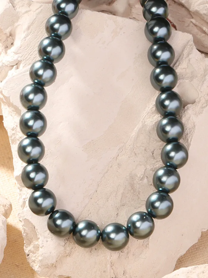 Necklaces Yellow Chimes Yellow Chimes Pearl Necklace for Women Fashion Grey Chain Necklace Choker Pearl Statement Necklaces Glam Chains Western Necklace for Girls Birthday Anniversary Gift for Women Wife