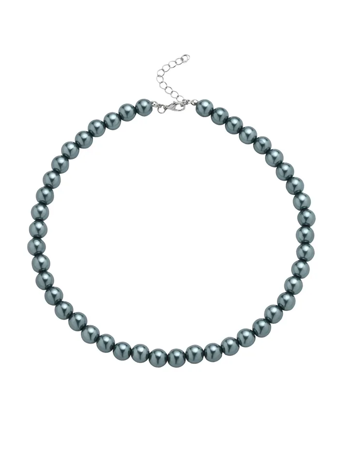 Necklaces Yellow Chimes Yellow Chimes Pearl Necklace for Women Fashion Grey Chain Necklace Choker Pearl Statement Necklaces Glam Chains Western Necklace for Girls Birthday Anniversary Gift for Women Wife
