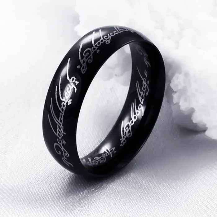 Necklaces Yellow Chimes Yellow Chimes Rings for Men Black colored Metal Stainless Steel Band style fashion Forward Ring for Men and Boys