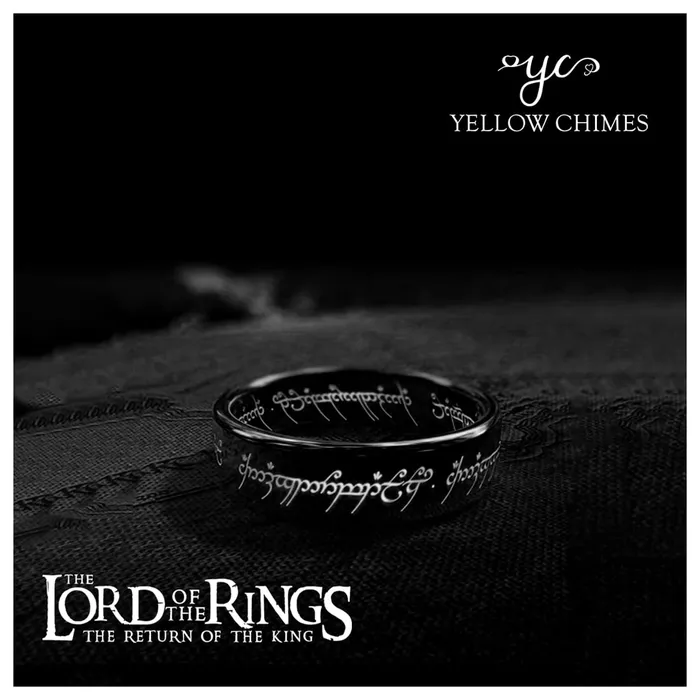 Necklaces Yellow Chimes Yellow Chimes Rings for Men Black colored Metal Stainless Steel Band style fashion Forward Ring for Men and Boys