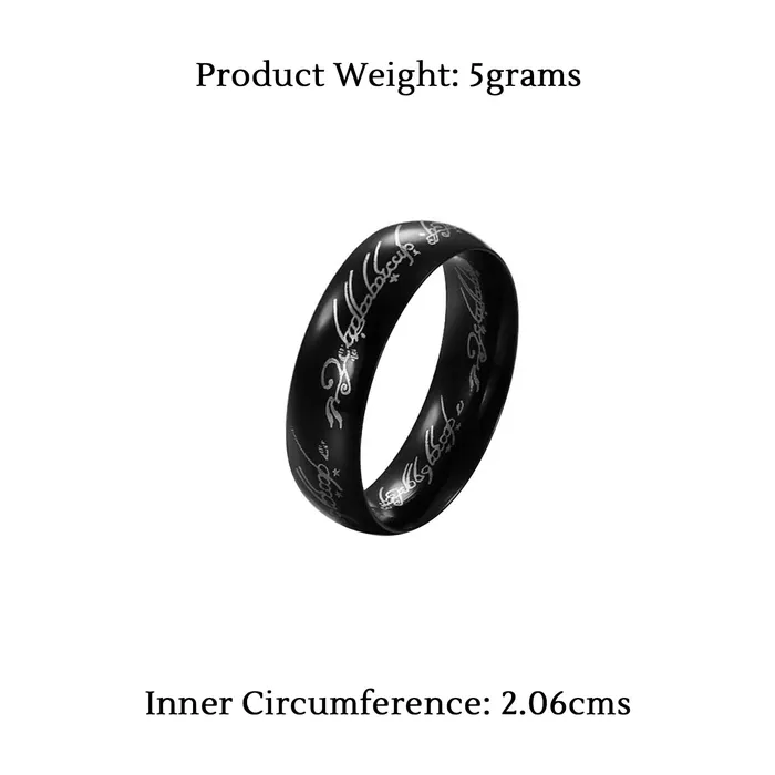 Necklaces Yellow Chimes Yellow Chimes Rings for Men Black colored Metal Stainless Steel Band style fashion Forward Ring for Men and Boys