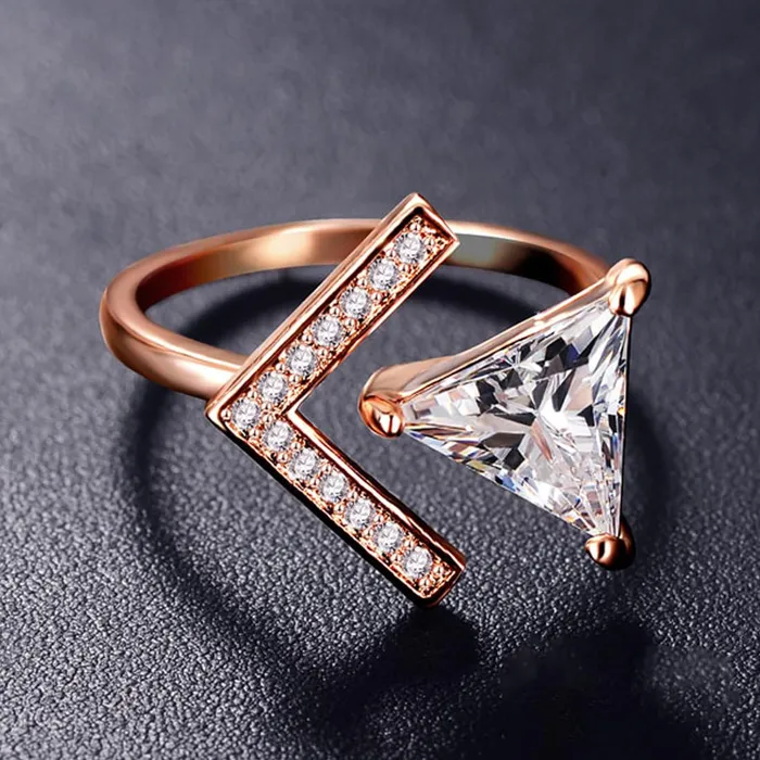 Necklaces Yellow Chimes Yellow Chimes Rings for Women and Girls Crystal Ring Adjustable Crystal Rings Rose Gold Tone Combo of 3pcs Ring for Women Birthday Gift For girls and women Anniversary Gift for Wife