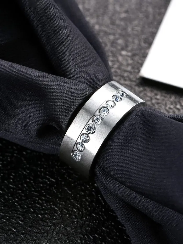 Necklaces Yellow Chimes Yellow Chimes Rings for Women and Girls Crystal Ring Silver Plated Crystal Studded Finger Ring for WomenBirthday Gift For girls and women Anniversary Gift for Wife