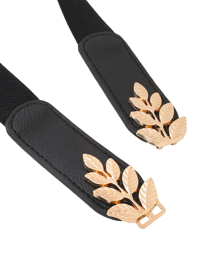 Necklaces Yellow Chimes Yellow Chimes Womens Waist Belt Stretchy Black Hip Belt For Women Saree Kamarband I AdjustabIe Perfect For Western Ethnic Attire Addition To Your Wardrobe Design 10
