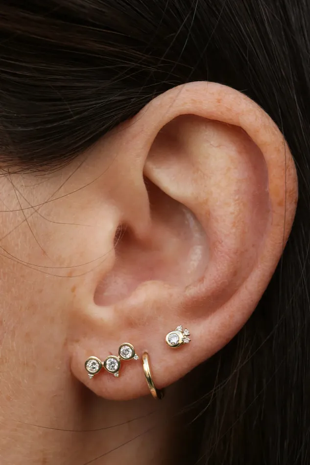 Pinnacle Stud with Diamonds Scosha Earrings