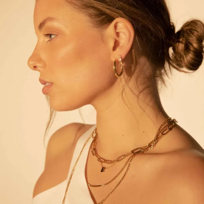 PreStyled Sets Biella Vintage Gold Tube Hoops