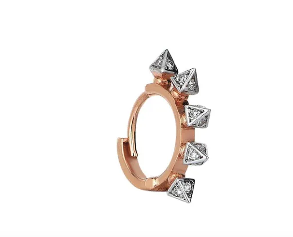 Prisma Small Hoop Diamond Earring Kismet by Milka Earrings