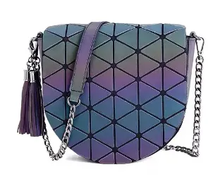 PU0003 Earrings Flash Purse Saddle Bag Style wTassel