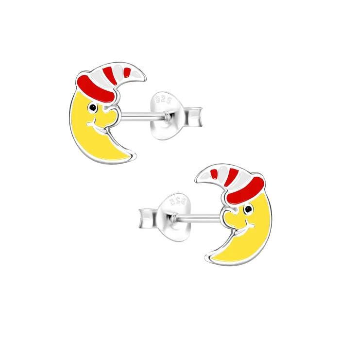 Raajsi by Yellow Chimes 925 Sterling Silver Stud Earring for Girls Kids Melbees Kids Collection Moon Designed Birthday Gift for Girls Kids With Certificate of Authenticity 6 Month Warranty Yellow Chimes Earrings