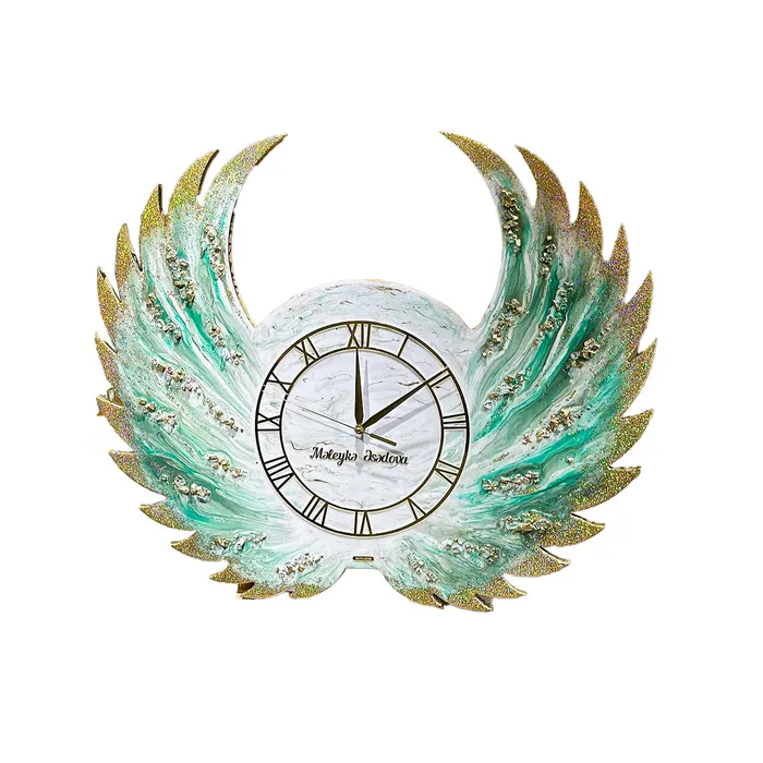 Resin Art Hub Earrings Angle Wing Shaped MDF Clock Base for Clock Making
