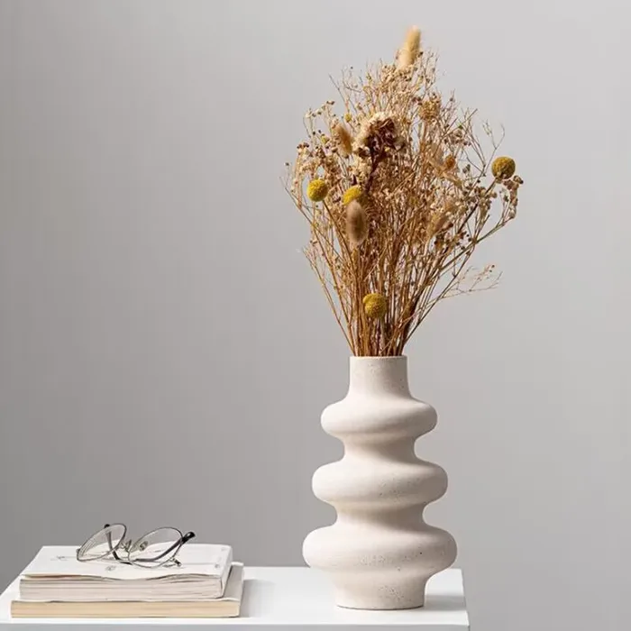 Resin Art Hub Nordic circular stacked vase Silicone Mold for Jesmonite Art Necklaces