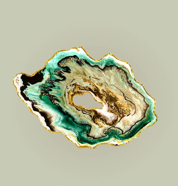 Resinarthub Necklaces Geode Shaped MDF Table Top For Resin Art