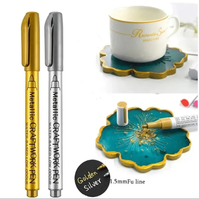 Resinarthub Necklaces Metallic Craft Work Pen for Resin Art 3 variants