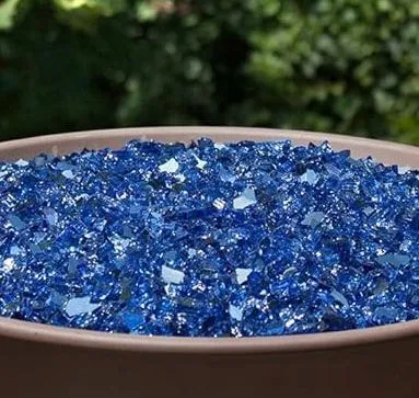 Resinarthub Necklaces Reflective Crushed Glass for Resin art Blue 6mm