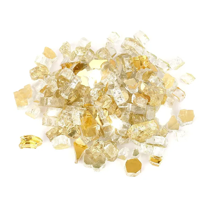 Resinarthub Necklaces Reflective Crushed Glass for Resin art Gold 6mm