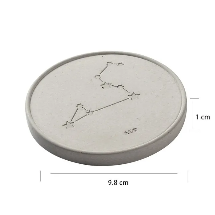 Resinarthub Necklaces Zodiac Coaster Silicone Mold for Jesmonite Art