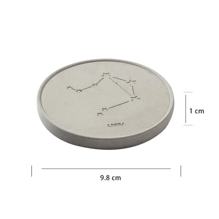 Resinarthub Necklaces Zodiac Coaster Silicone Mold for Jesmonite Art