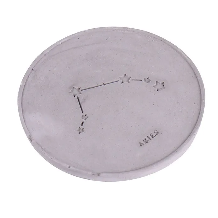 Resinarthub Necklaces Zodiac Coaster Silicone Mold for Jesmonite Art