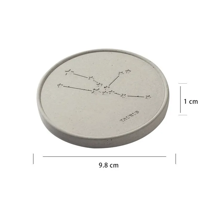 Resinarthub Necklaces Zodiac Coaster Silicone Mold for Jesmonite Art